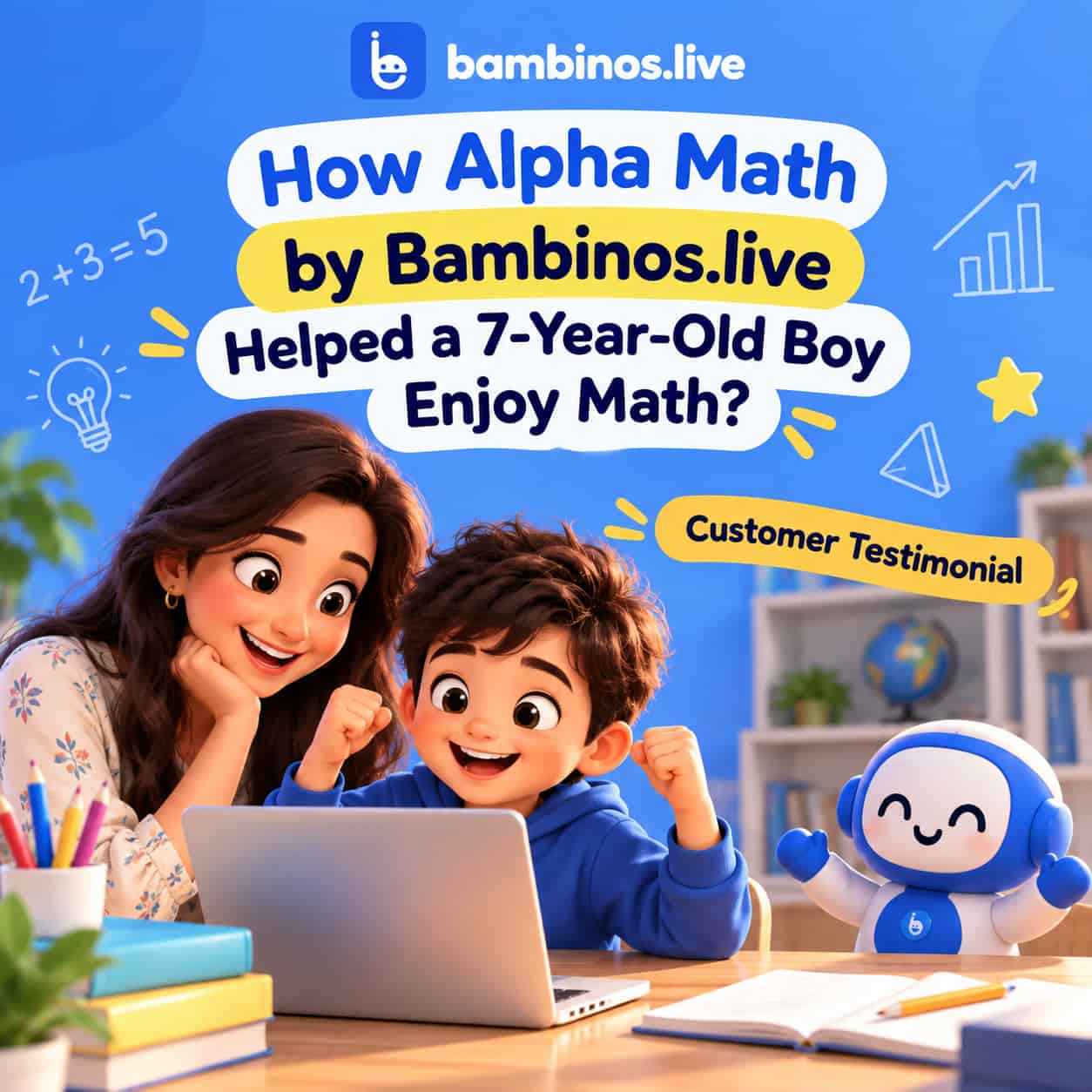 How Alpha Math by Bambinos.live Helped a 7-Year-Old Boy Enjoy Math?